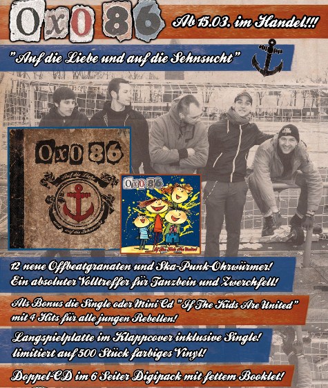 Oxo 86 - Auf die Liebe und auf die Sehnsucht - Flyer
